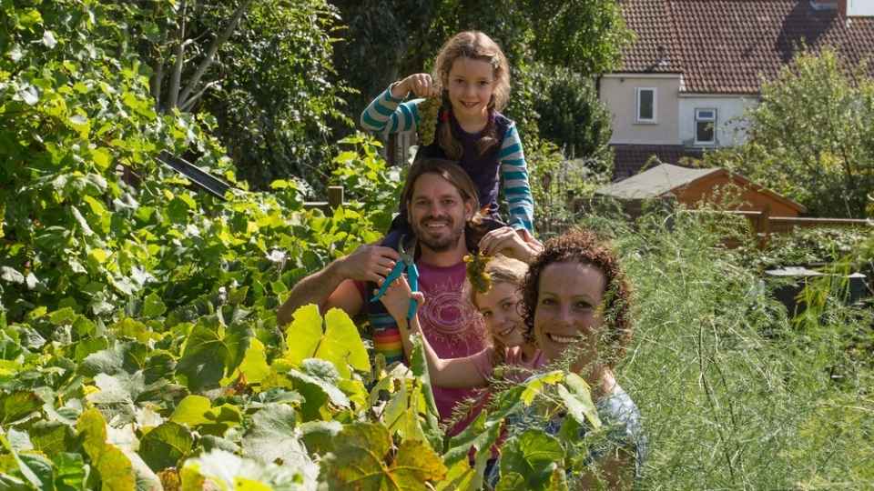 Nania's Vineyard family are pictured in their vineyard