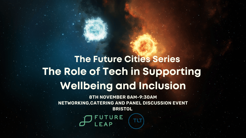 Event banner - Tech, wellbeing, inclusion and future cities