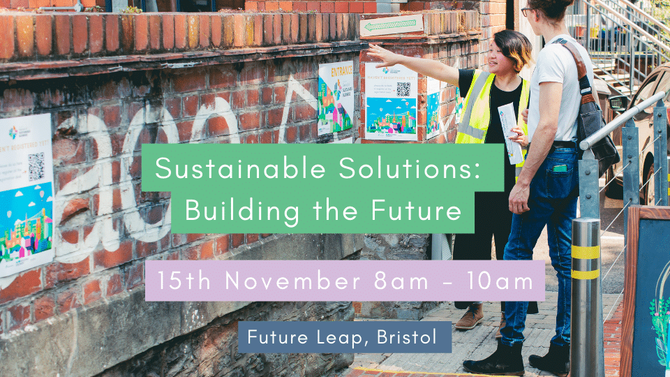 Event banner for "Sustainable Solutions: Building the Future"