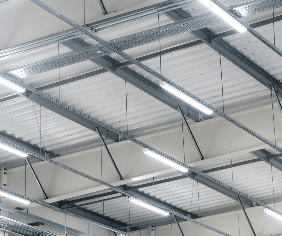 LED lighting in a warehouse