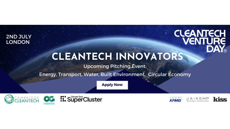 Cleantech Venture Day: Apply to Pitch!