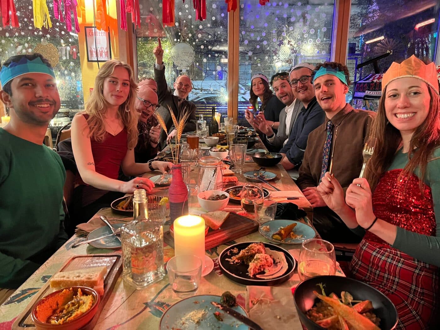 Future Leap team enjoy a fully vegetarian Christmas dinner at Canteen, Bristol