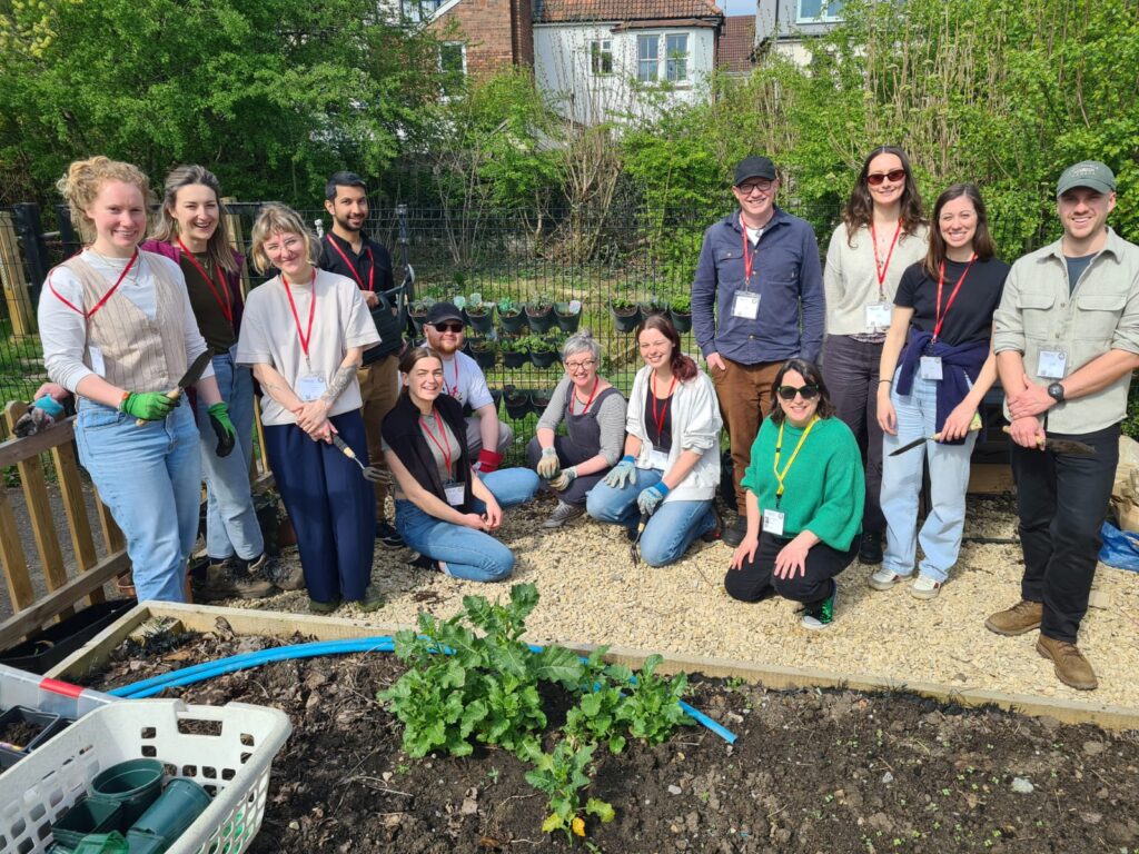 Team Future Leap at Brunel Field Primary School's Gardening Club planting herbs