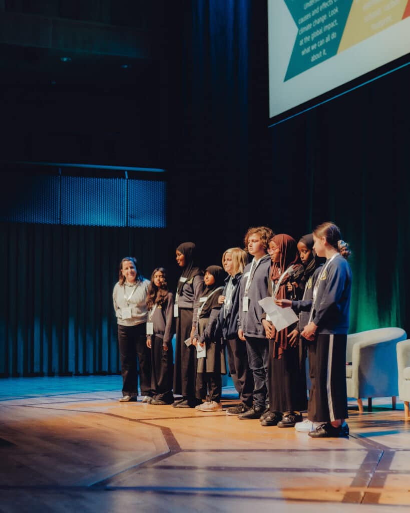 Green Schools Project Students present on the Beacon Hall stage